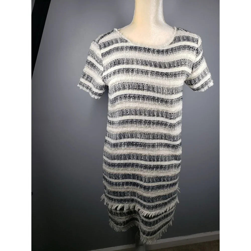 Zara Dress Cream and Black Women's Size S.